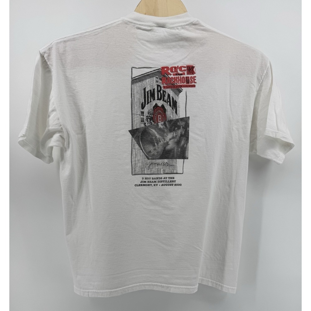 Vintage 2000s Jerzees Jim Beam Rock The Rockhouse T-Shirt Size XL